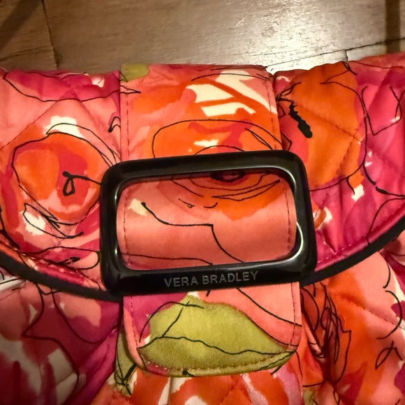 Vera Bradley Rare ELEANOR ROSE Classic Handbag/Clutch Purse 11”x 7”x 2” - Picture 4 of 5